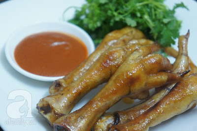 chan ga nuong than hoa