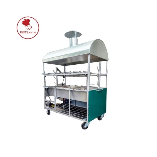 LÒ QUAY VỊT 2 TẦNG 4 CON KẾT HỢP THỊT HUN KHÓI